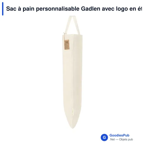 Sac à pain personnalisable Gadlen avec logo en étiquette latérale - Image 7