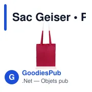 Sac shopping personnalisable Geiser avec logo - Rouge - Miniature 1