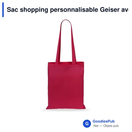 Sac shopping personnalisable Geiser avec logo - Rouge