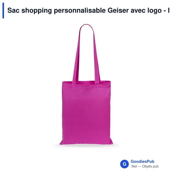 Sac shopping personnalisable Geiser avec logo - Rouge - Image 5