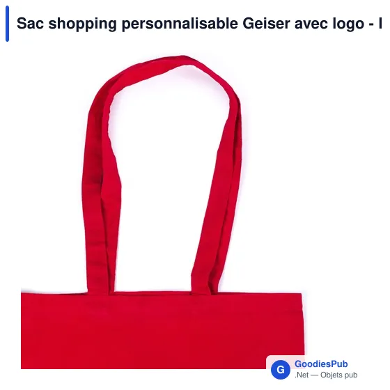 Sac shopping personnalisable Geiser avec logo - Rouge - Image 7