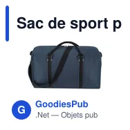Sac de sport personnalisable Gleor avec logo - polyester recyclé - Miniature 1