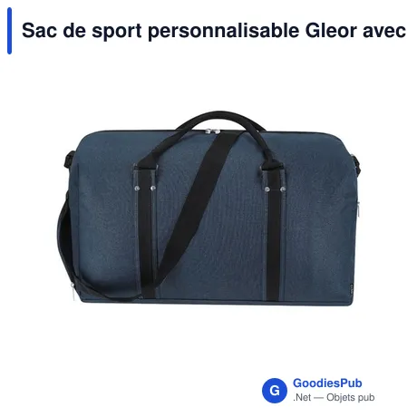 Sac de sport personnalisable Gleor avec logo - polyester recyclé
