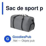 Sac de sport personnalisable Gleor avec logo - polyester recyclé - Miniature 8