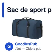 Sac de sport personnalisable Gleor avec logo - polyester recyclé - Miniature 9