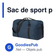 Sac de sport personnalisable Gleor avec logo - polyester recyclé - Miniature 10