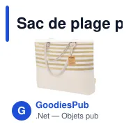 Sac de plage personnalisable Henar avec logo en coton recyclé - Miniature 4