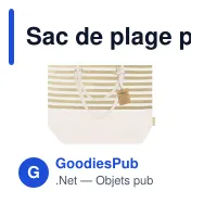 Sac de plage personnalisable Henar avec logo en coton recyclé - Miniature 5