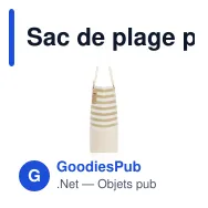 Sac de plage personnalisable Henar avec logo en coton recyclé - Miniature 6