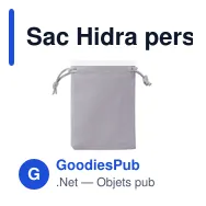 Sac Hidra personnalisable en suédine avec logo - Miniature 1