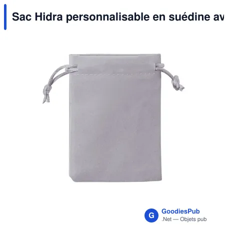 Sac Hidra personnalisable en suédine avec logo