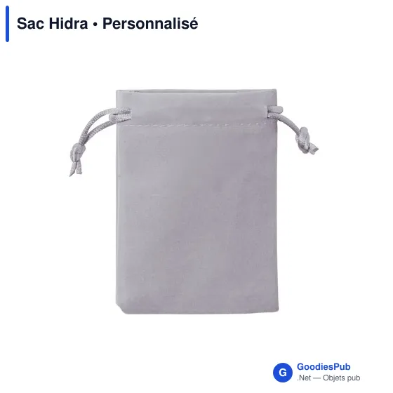 Sac Hidra personnalisable en suédine avec logo - Image 1