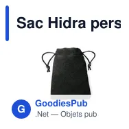 Sac Hidra personnalisable en suédine avec logo - Miniature 2