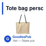 Tote bag personnalisable avec logo pour entreprises et événements - Miniature 1