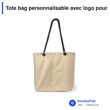 Tote bag personnalisable avec logo pour entreprises et événements