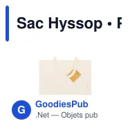 Sac Hyssop - Miniature 5