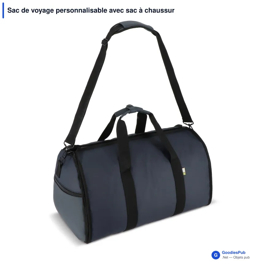 Sac de voyage personnalisable avec sac à chaussures, logo - InSideOut Carry Smart - Image 2