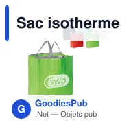 Sac isotherme personnalisable en non-tissé 32,5 x 19,5 x 39 cm avec logo - Cooler - Miniature 1