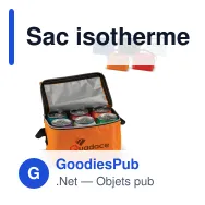 Sac isotherme personnalisable 6 canettes en polyester avec logo - Coloris - Miniature 1