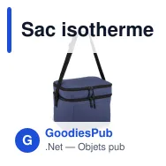 Sac isotherme personnalisable à double compartiment 12 L avec logo - Gris ou noir - Miniature 3