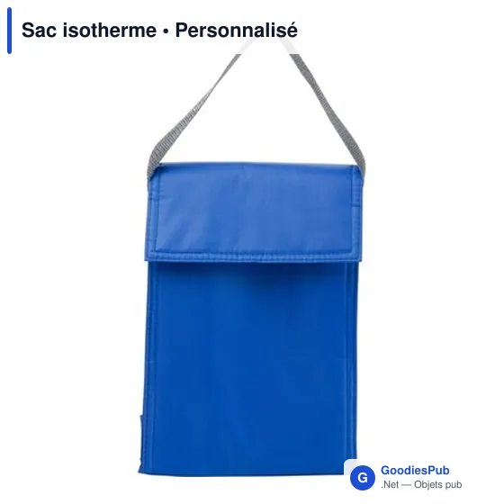 Sac isotherme personnalisable avec logo - modèle bleu marine - Image 2
