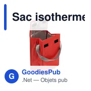 Sac isotherme personnalisable avec logo - modèle bleu marine - Miniature 3