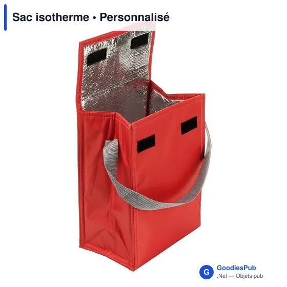 Sac isotherme personnalisable avec logo - modèle bleu marine - Image 3