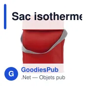 Sac isotherme personnalisable avec logo - modèle bleu marine - Miniature 4