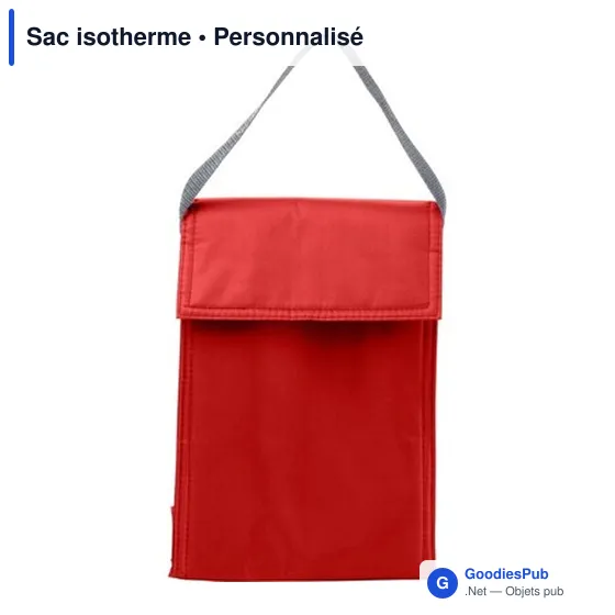 Sac isotherme personnalisable avec logo - modèle bleu marine - Image 5