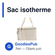 Sac isotherme personnalisable en coton carré avec logo - 22 x 18 x 18 cm - Miniature 2