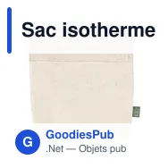 Sac isotherme personnalisable en chanvre Siegfried avec logo - Miniature 1