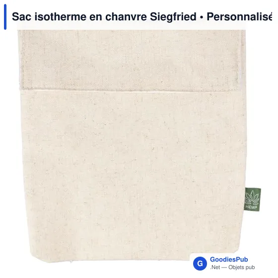 Sac isotherme personnalisable en chanvre Siegfried avec logo - Image 1