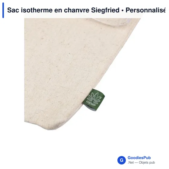 Sac isotherme personnalisable en chanvre Siegfried avec logo - Image 3