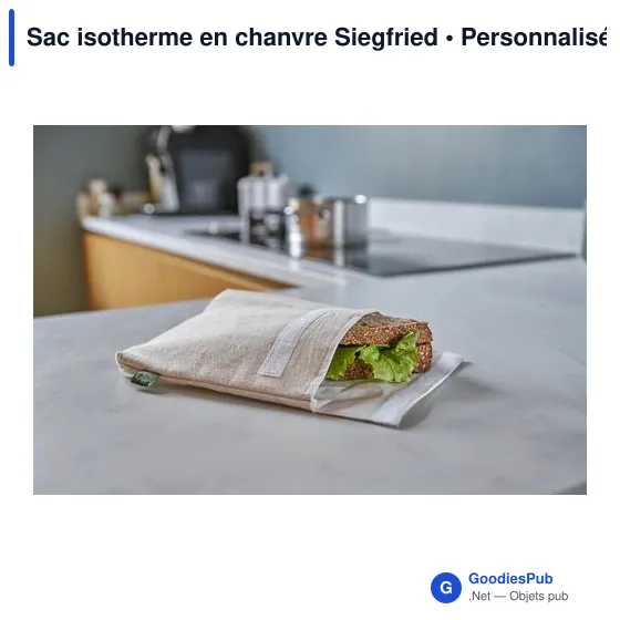 Sac isotherme personnalisable en chanvre Siegfried avec logo - Image 5