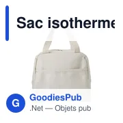 Sac isotherme personnalisable en coton avec logo - Alex - Miniature 1