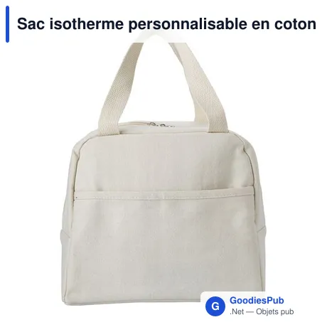Sac isotherme personnalisable en coton avec logo - Alex