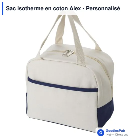 Sac isotherme personnalisable en coton avec logo - Alex - Image 11