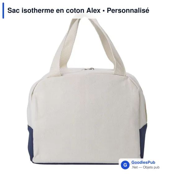 Sac isotherme personnalisable en coton avec logo - Alex - Image 9