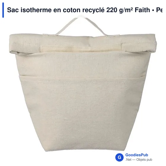 Sac isotherme personnalisable en coton recyclé avec logo - Faith - Image 1
