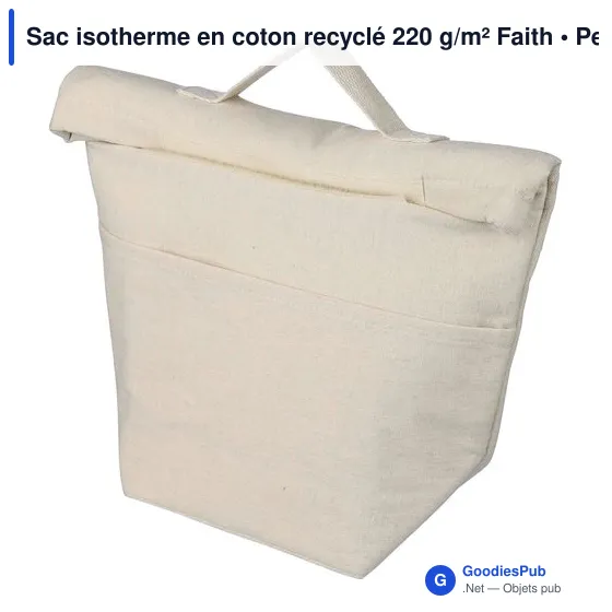 Sac isotherme personnalisable en coton recyclé avec logo - Faith - Image 2