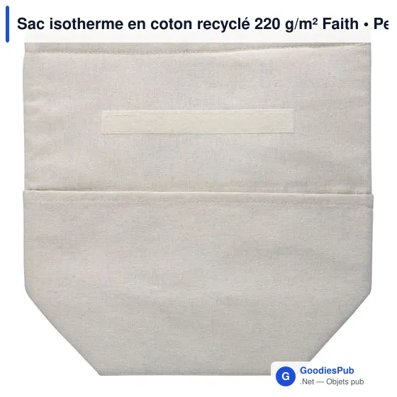 Sac isotherme personnalisable en coton recyclé avec logo - Faith - Image 5
