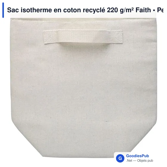 Sac isotherme personnalisable en coton recyclé avec logo - Faith - Image 6