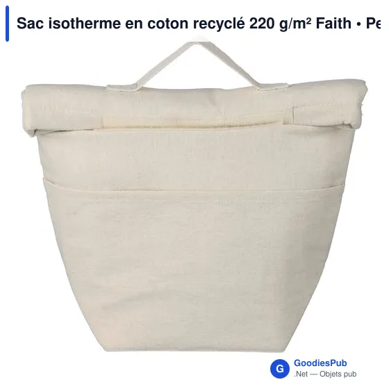 Sac isotherme personnalisable en coton recyclé avec logo - Faith - Image 7
