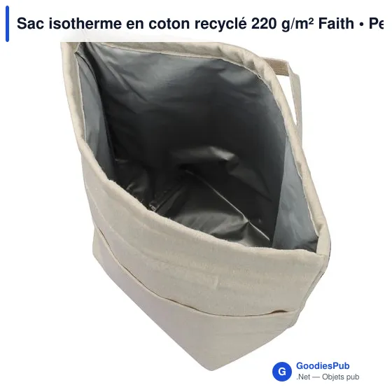 Sac isotherme personnalisable en coton recyclé avec logo - Faith - Image 8