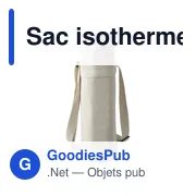 Sac isotherme en coton recyclé 270 g/m² Eugene - Miniature 1
