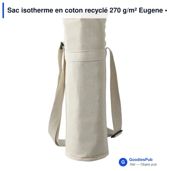 Sac isotherme en coton recyclé 270 g/m² Eugene - Image 1