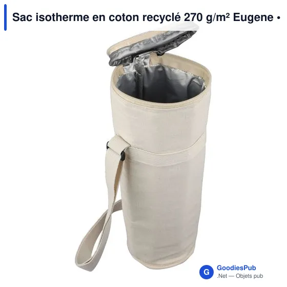 Sac isotherme en coton recyclé 270 g/m² Eugene - Image 8