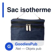 Sac isotherme personnalisable en denim avec logo - Franz - Miniature 1