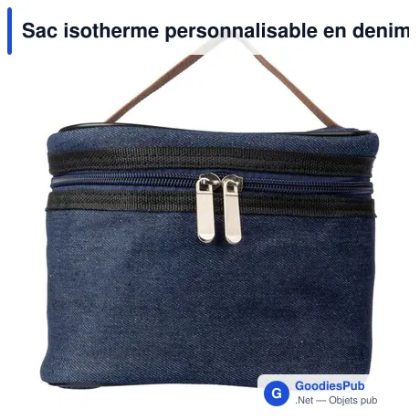 Sac isotherme personnalisable en denim avec logo - Franz