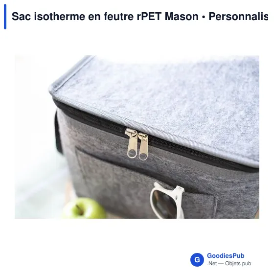 Sac isotherme personnalisable en feutre rPET avec logo - Mason - Image 4